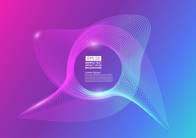 Colorful color line waves abstract background design