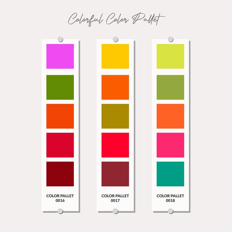 Vector colorful color palette