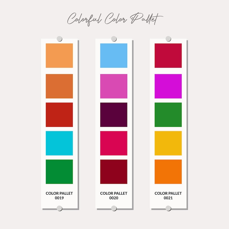 Vector colorful color palette