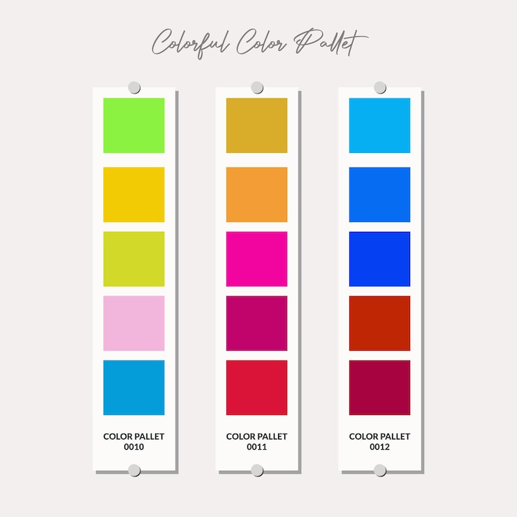 Vector colorful color palette