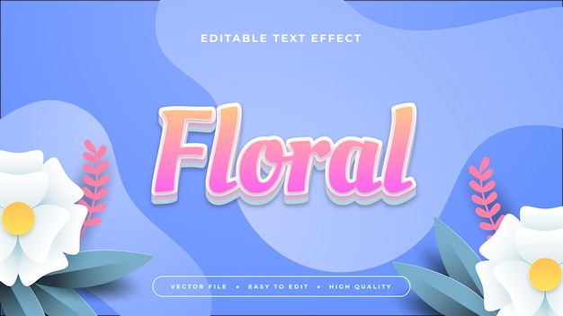 colorful colourful floral 3d editable text effect font style colorful text style effect