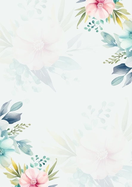 colorful colourful floral flower beautiful and elegant floral wedding invitation card template