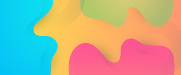 Colorful colourful vector modern and simple banner with shapes
