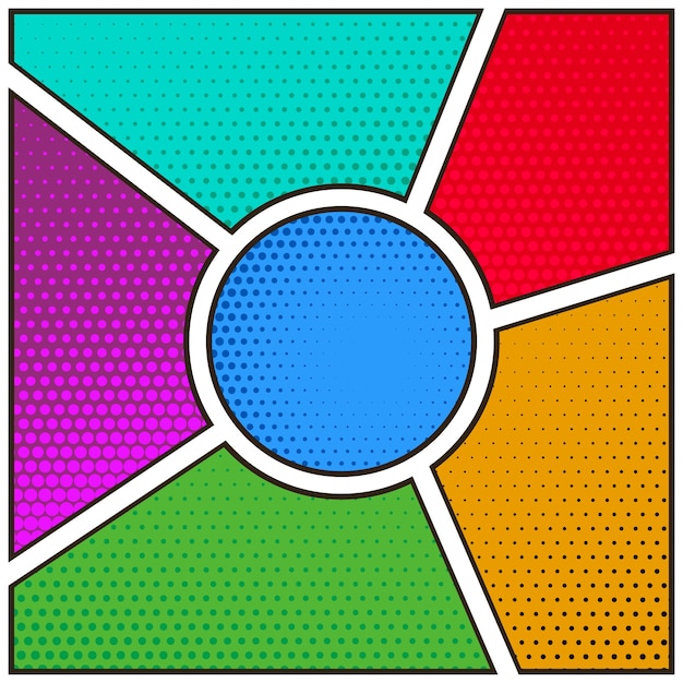 Colorful comic book template