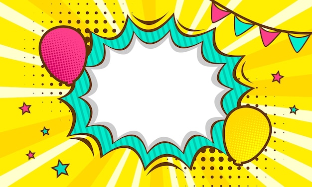 Colorful comic cartoon frame border