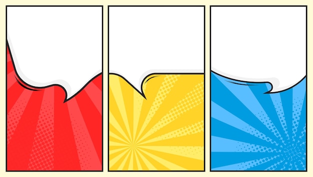 colorful comic scene set background design