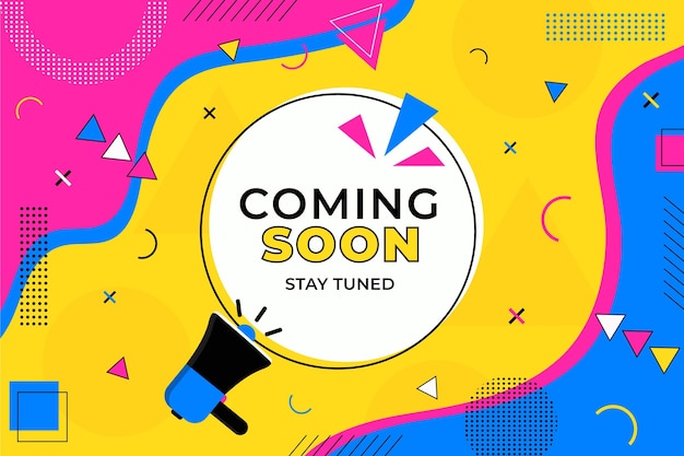 Colorful coming soon background