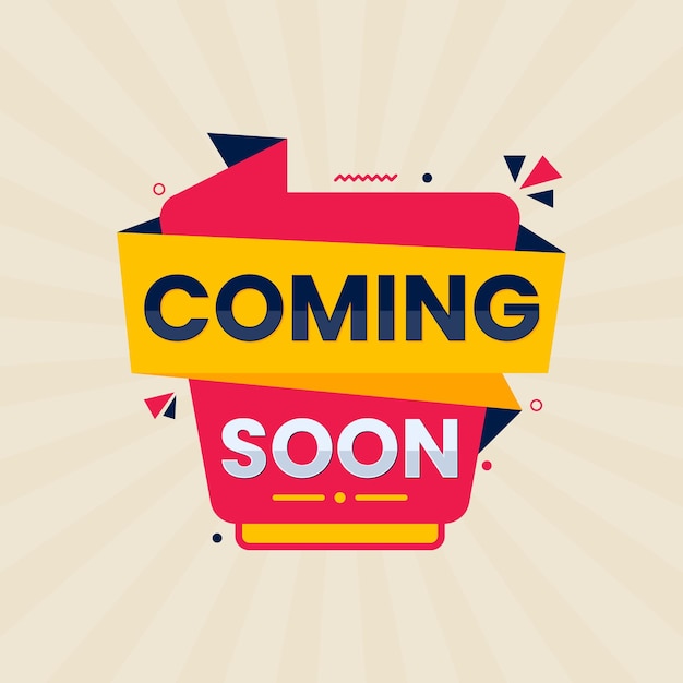 Colorful coming soon poster vector