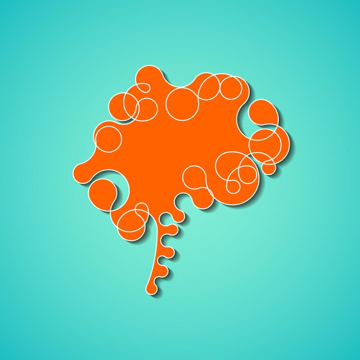 Vector colorful concept of the human brain creative illustration