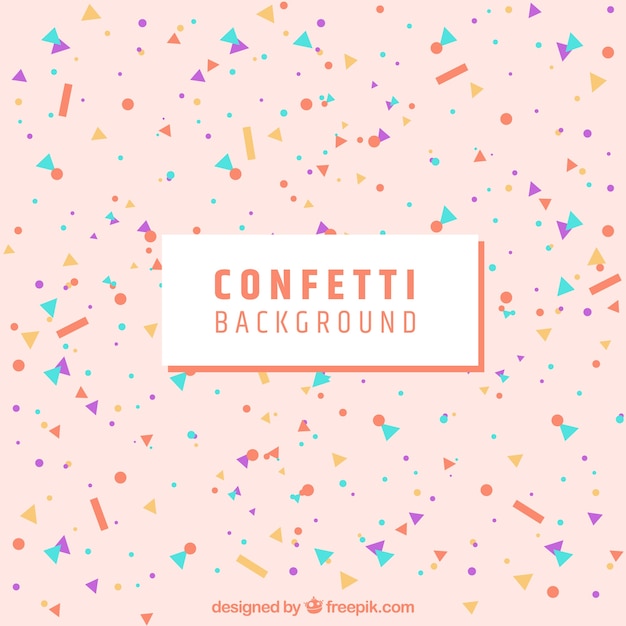 Vector colorful confetti background in flat style