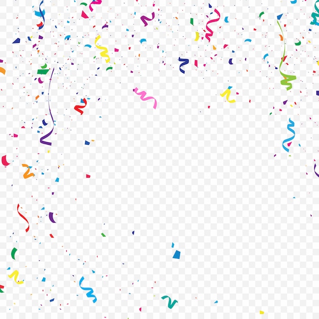 Vector the colorful confetti background that is falling vector illustration