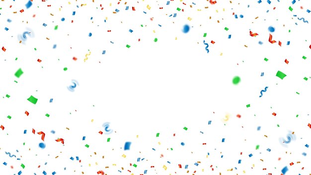 カラフルなコンフェッティ背景ベクトル 無料ダウンロード