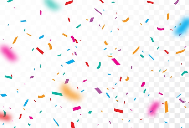 Vector colorful confetti  design isolated