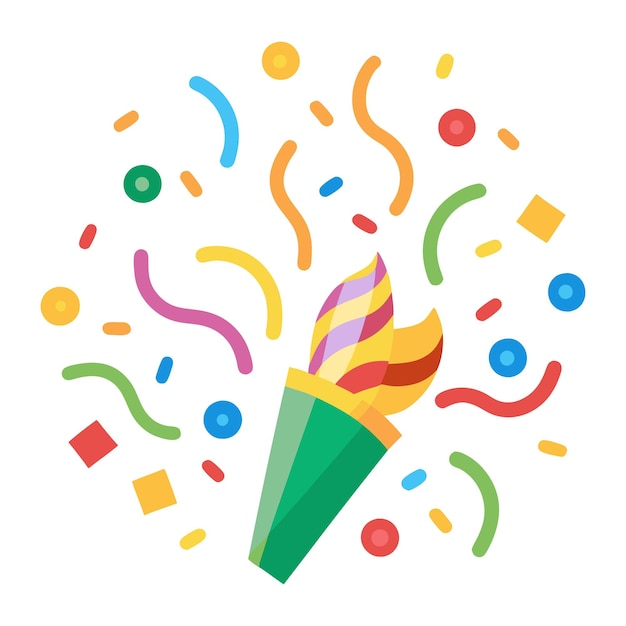축제 디자인 축제 파티 및 이벤트 클리파트를 위한 다채로운 콘페티 터