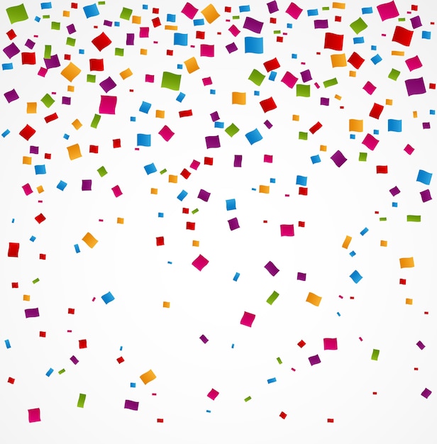 Vector colorful confetti on white background