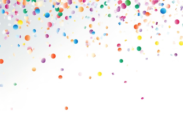colorful confetti on a white background