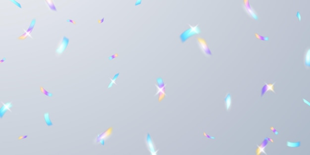 Colorful confetti and zigzag ribbons falling from above Streamers tinsel vector