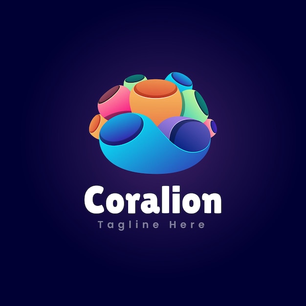 Colorful Coral Logo Template