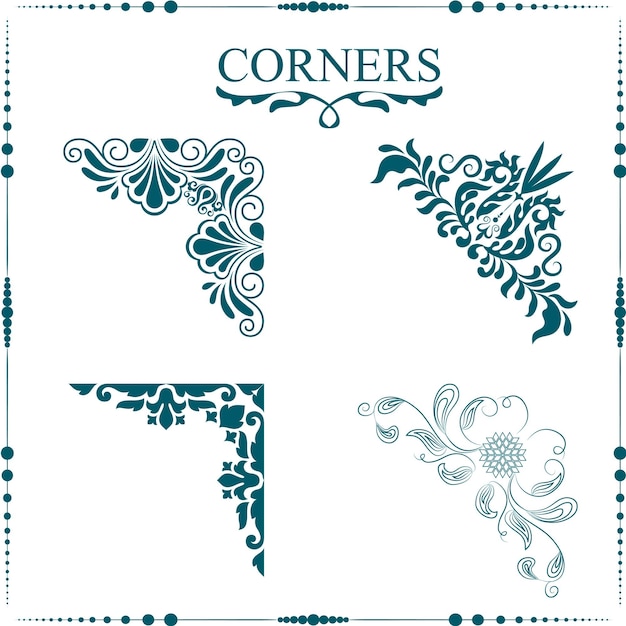 Colorful corners vector