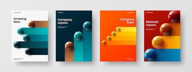 Colorful corporate cover A4 vector design illustration composition