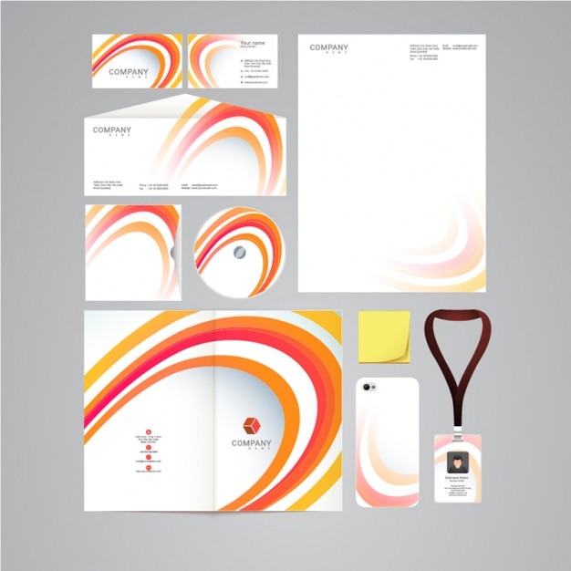 Colorful corporate stationery