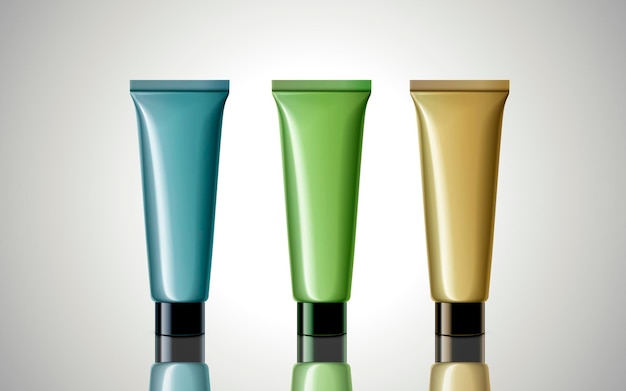 Colorful cosmetic tubes