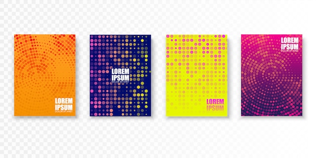 Colorful covers  in minimal style. bright  patterns isolated. poster or flyer template.