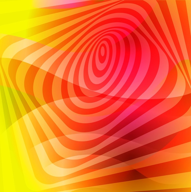 カラフルな歪んだ波線とカラフルな創造的なねじれた抽象的な背景錯視効果 web ポスター バナー チラシ名刺の装飾的なデザイン テクスチャ