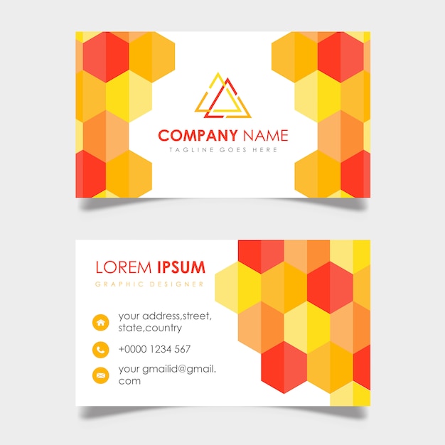 Colorful creative vector visiting card