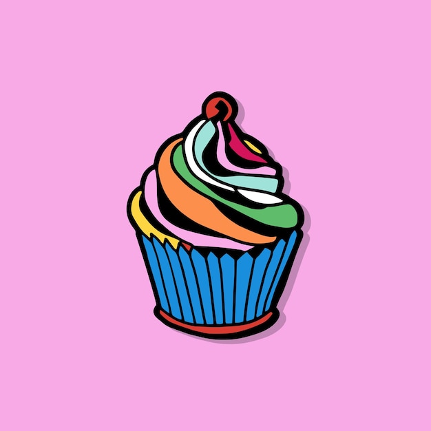 colorful cupcakes for logos and artwork