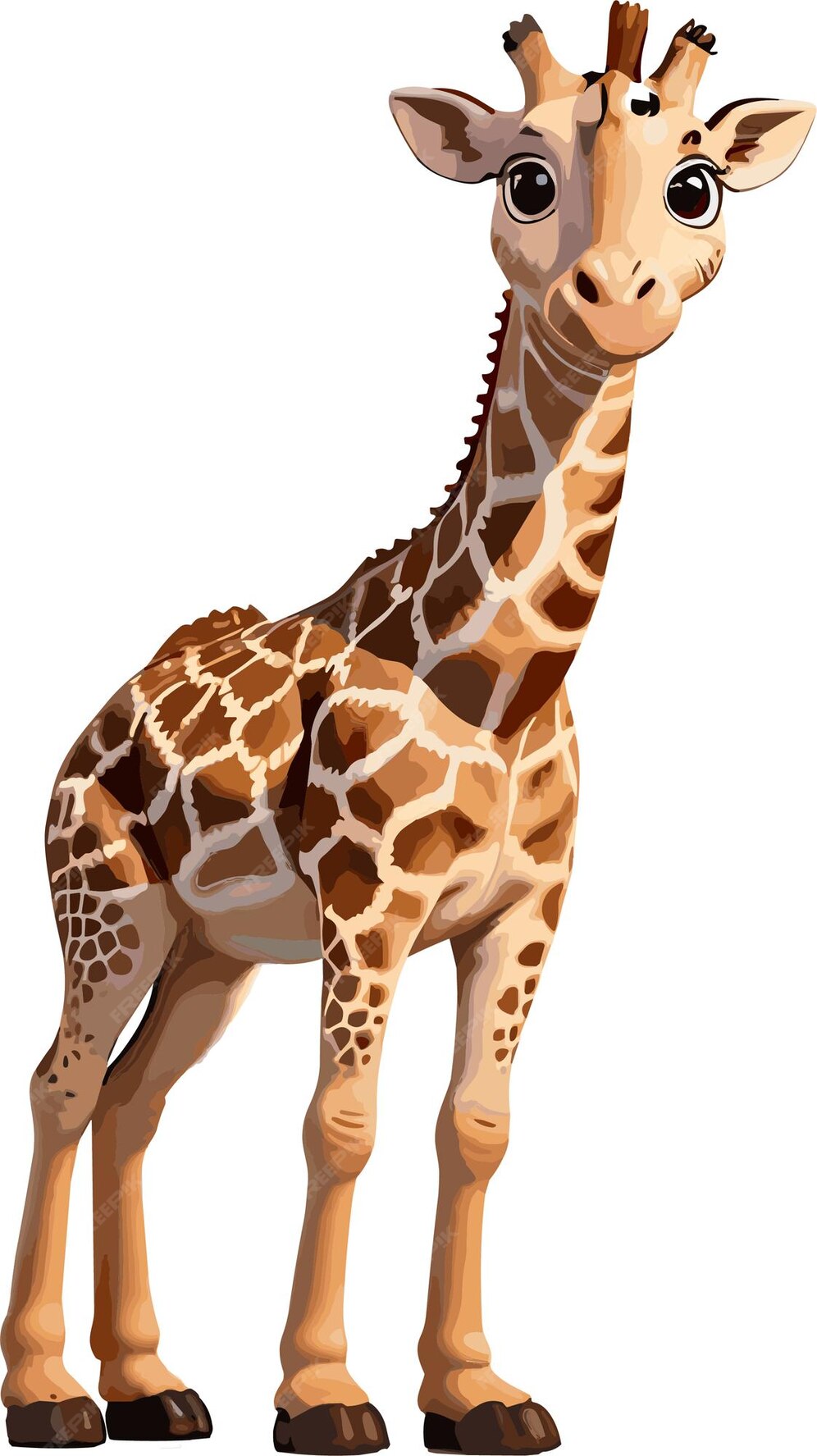 Premium Vector | A colorful cute baby giraffe no background a colorful