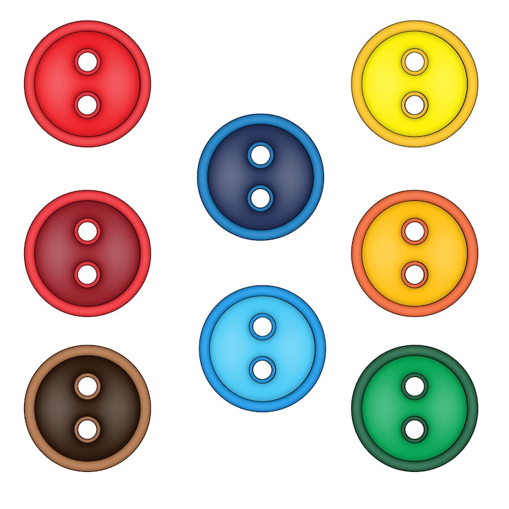 Premium Vector | Colorful cute buttons set