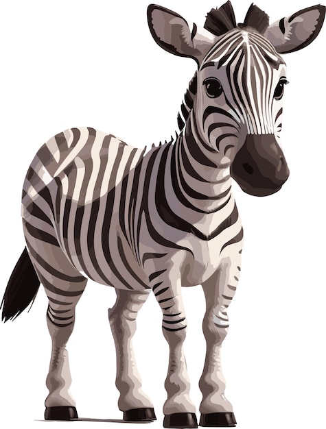 a colorful cute Little zebra no background EPS JPG PNG formate