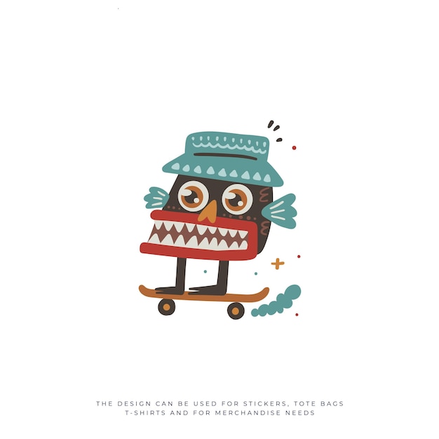 Vector colorful cute monster vector illustration design