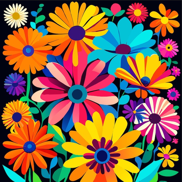 Colorful daisy flowers