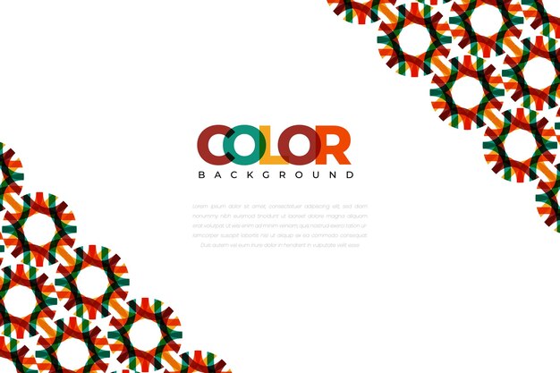 Vector colorful decorative background with creative ornaments simple circle geometric mosaic