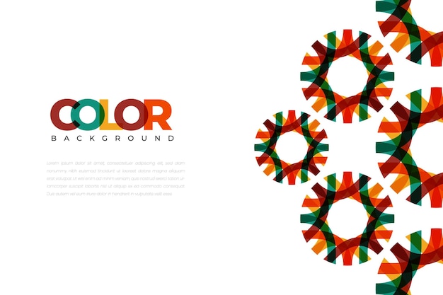 Vector colorful decorative background with creative ornaments simple circle geometric mosaic