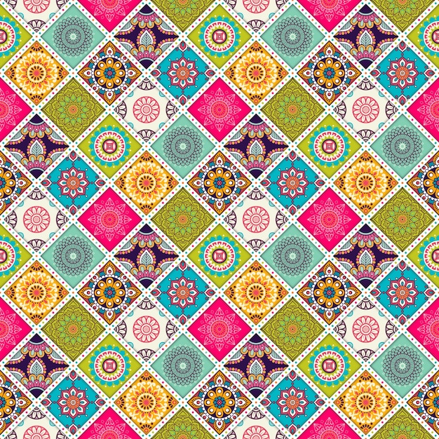 Vector colorful decorative ethnic pattern