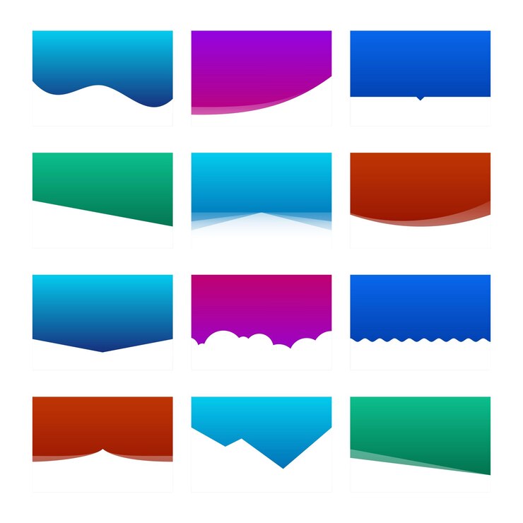 वेक्टर colorful decorative shape dividers for web