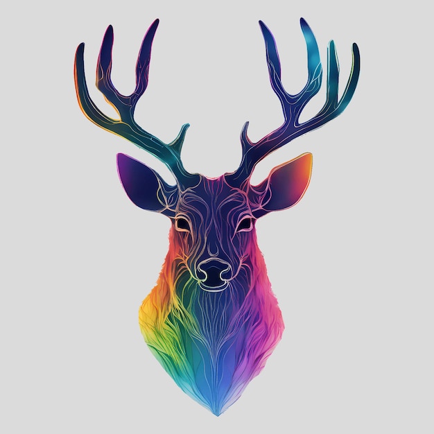 Vector colorful deer logo