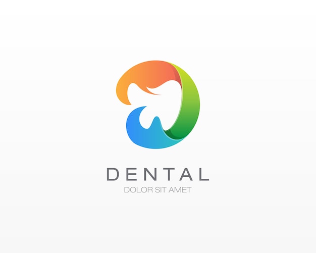 Красочный зубной логотип