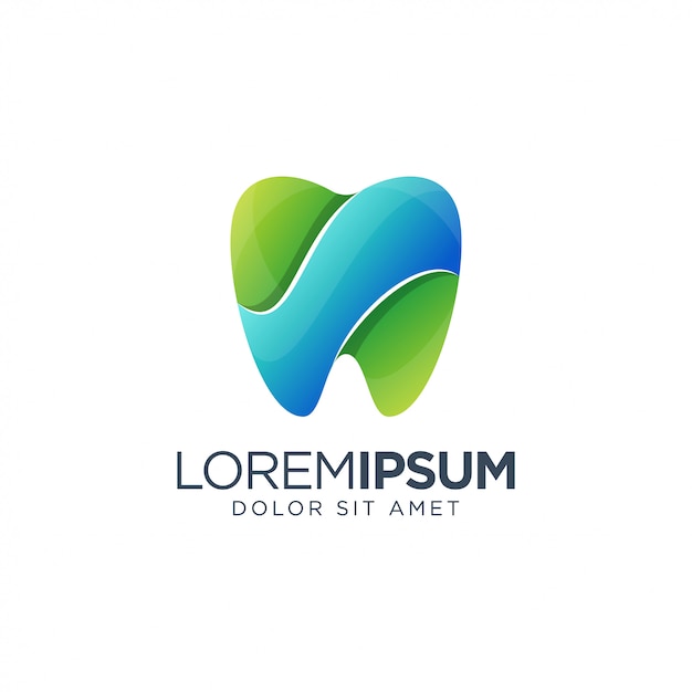 Colorful dental logo