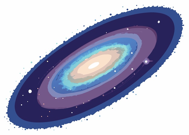 a colorful depiction of a spiral galaxy