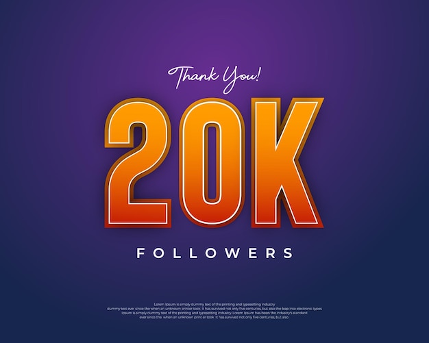 Colorful designs for 20k followers greetings banners posters social media posts