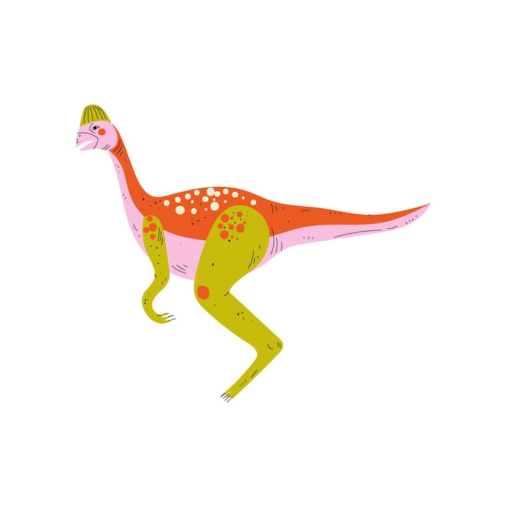Vector colorful dinosaur cute prehistoric animal vector illustration on white background
