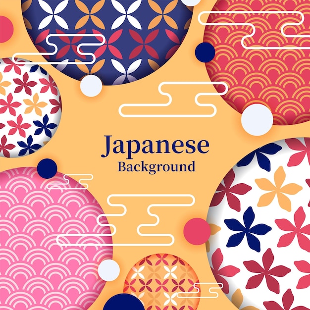 a colorful display of japanese japanese symbols and a yellow background