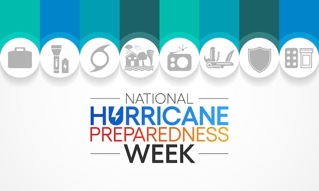 A colorful display of a national hurricane preparedness week