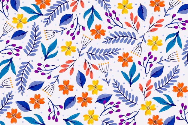 Colorful ditsy floral screensaver