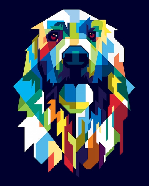 Colorful dog