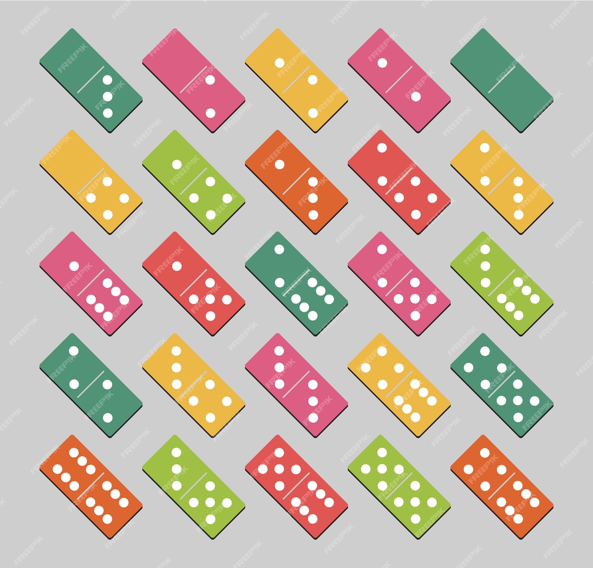 Colourful domino set element 607942 Vector Art at Vecteezy